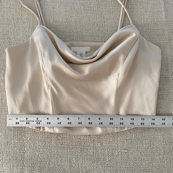 H&M Satin cropped corset in Ivory - size M - Picture 6 of 10